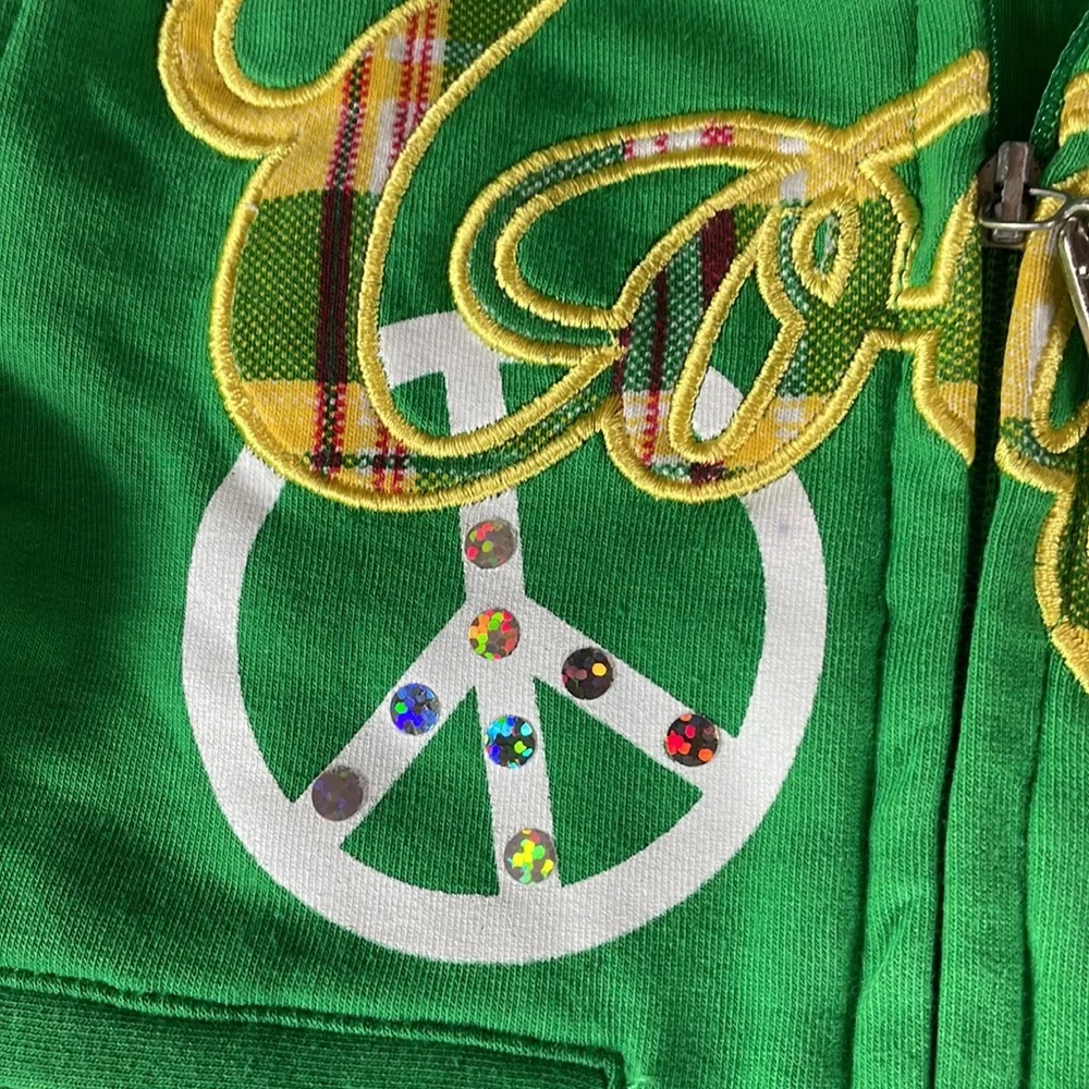 Coogi 3T girls kelly green patch logo hoodie NWT